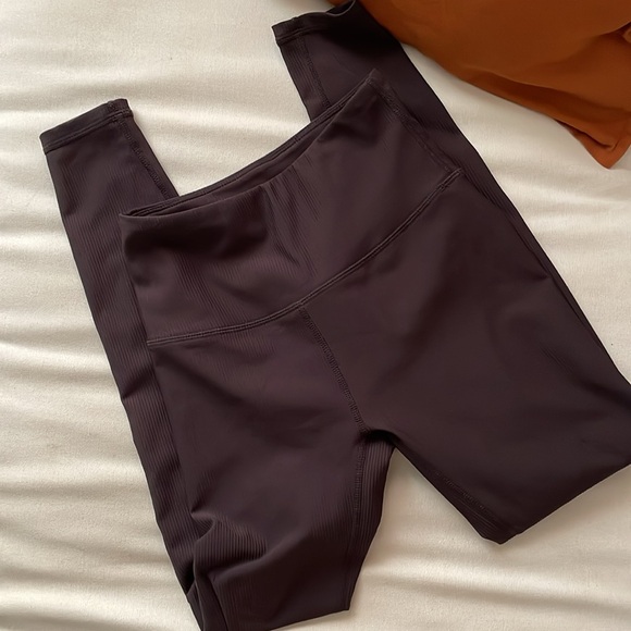 Varley Women's Let's Move Rib High Legging Chocolate Torte Size XS - Picture 3 of 7